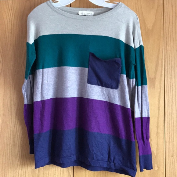 Love Stitch Tops - Love Stitch Navy & Plum Long Sleeve